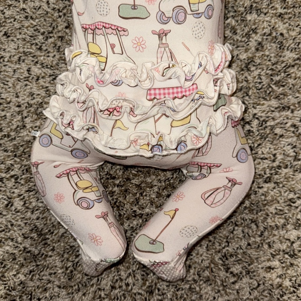 County Club Cutie Caden Lane Ruffle Footie